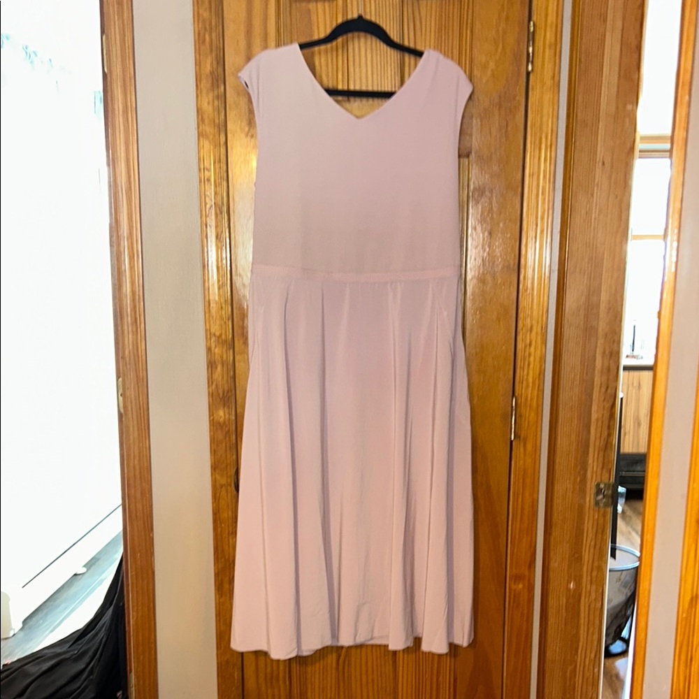 Athleta Light Pink/ Mauve Midi Dress